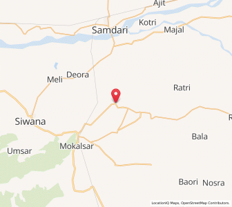 Map of Rakhi, Rajasthan