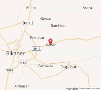 Map of Ralsar, Rajasthan