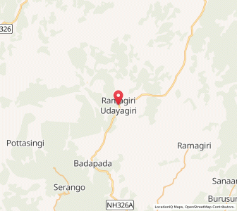 Map of Ramagiri Udayagiri, Odisha