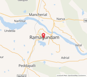 Map of Ramagundam, Andhra Pradesh