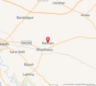Map of Ramain, Uttar Pradesh