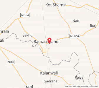 Map of Raman, Punjab