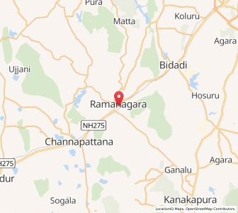 Map of Ramanagaram, Karnataka
