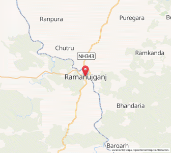 Map of Ramanuj Ganj, Chhattisgarh