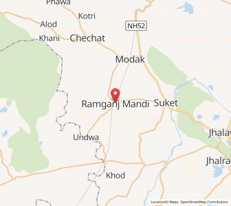 Map of Ramganj Mandi, Rajasthan