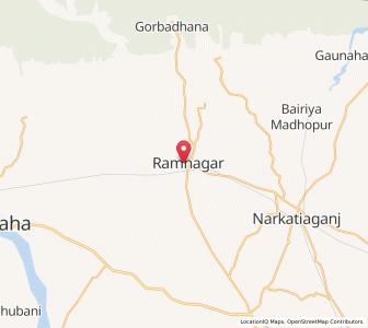 Map of Rāmnagar, Bihar