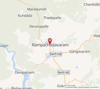 Map of Rampachodavaram, Andhra Pradesh