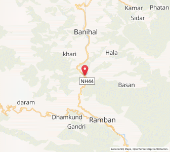 Map of Ramsu, Kashmir