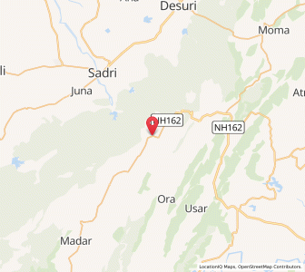 Map of Ranakpur, Rajasthan