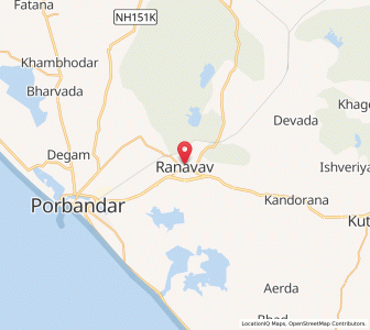 Map of Ranavav, Gujarat