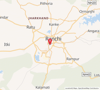 Map of Ranchi, Jharkhand