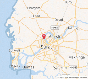 Map of Rander, Gujarat