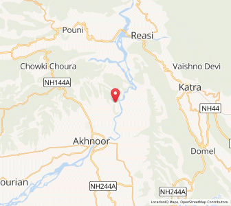 Map of Rangani, Kashmir