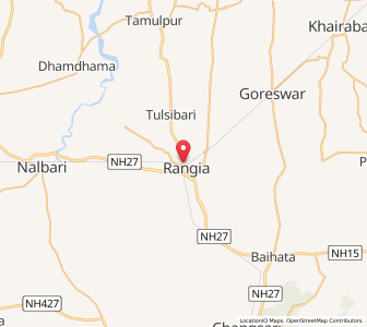 Map of Rangia, Assam