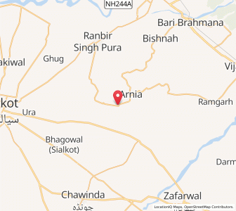 Map of Rangpur Trewa, Kashmir
