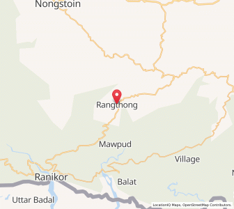 Map of Rangthong, Meghalaya