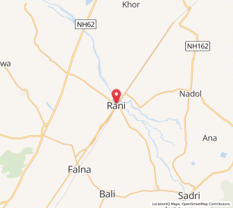 Map of Rani, Rajasthan