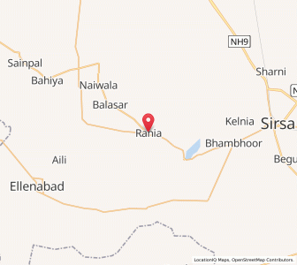 Map of Rania, Haryana