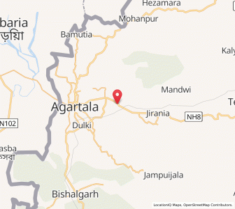 Map of Ranir Bazar, Tripura