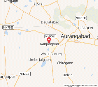 Map of Ranjangaon S, Maharashtra