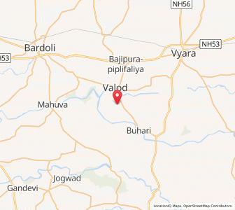 Map of Ranveri, Gujarat