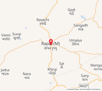 Map of Rapar, Gujarat