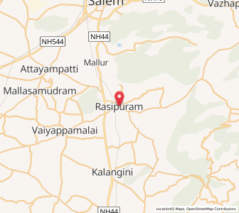 Map of Rasipuram, Tamil Nadu