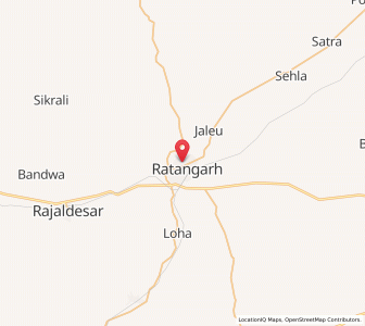 Map of Ratangarh, Rajasthan