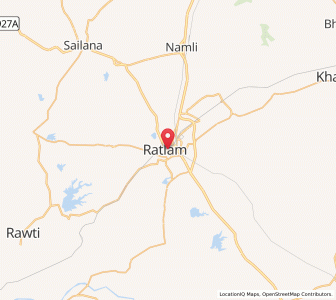 Map of Ratlam, Madhya Pradesh