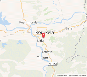 Map of Raurkela Industrial Township, Odisha