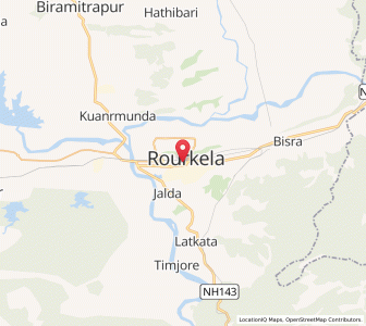 Map of Raurkela, Odisha