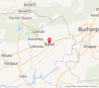 Map of Raver, Maharashtra