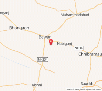 Map of Rawaremau, Uttar Pradesh