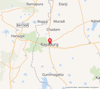 Map of Rayadrug, Andhra Pradesh