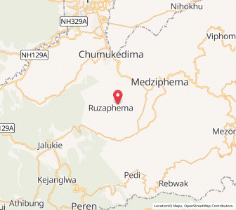 Map of Razephema, Nagaland