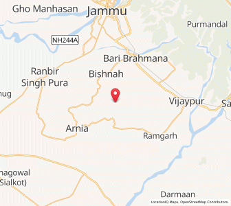 Map of Rehal, Kashmir