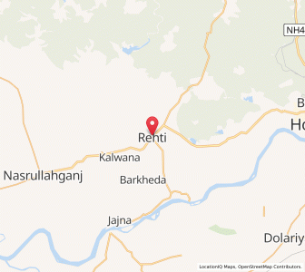 Map of Rehti, Madhya Pradesh