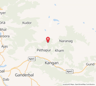 Map of Repiangan, Kashmir