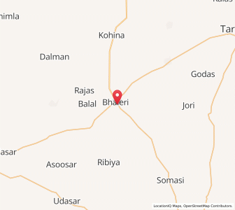 Map of Retana, Rajasthan