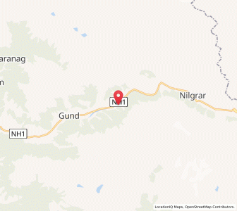 Map of Rezan, Kashmir