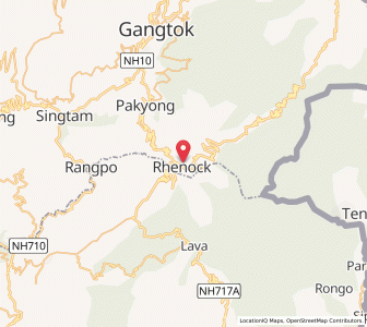 Map of Rhenok, Sikkim