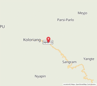 Map of Riangchi, Arunachal Pradesh