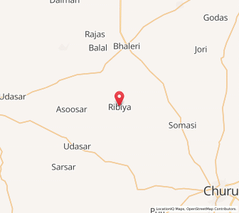 Map of Ribia, Rajasthan