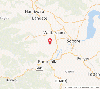 Map of Rihom, Kashmir