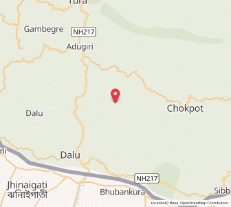 Map of Rimrangpara, Meghalaya