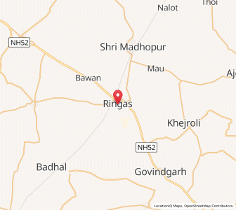 Map of Ringas, Rajasthan