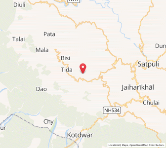 Map of Ritur, Uttarakhand