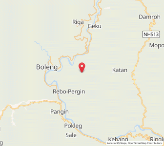 Map of Riu, Arunachal Pradesh