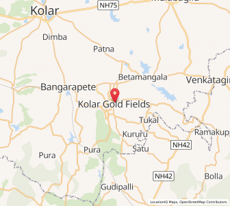 Map of Robertsonpet, Karnataka