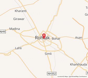 Map of Rohtak, Haryana